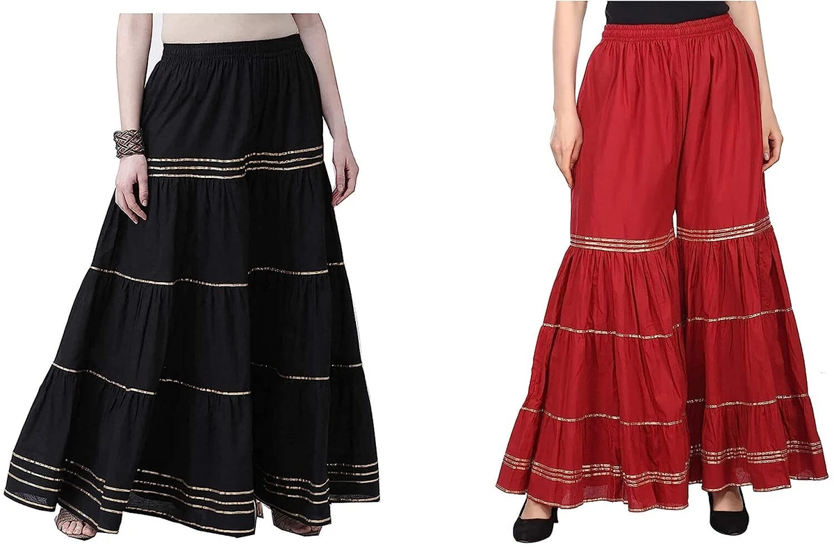Ruffle palazzo top skirt india