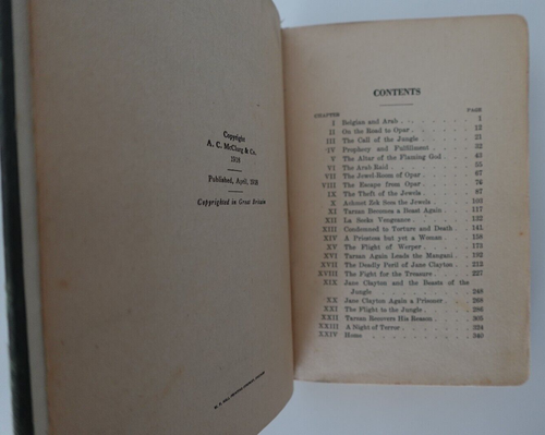 Tarzan and the Jewels of Opar by Edgar Rice Burroughs Hardback 1918 - Picture 7 of 13