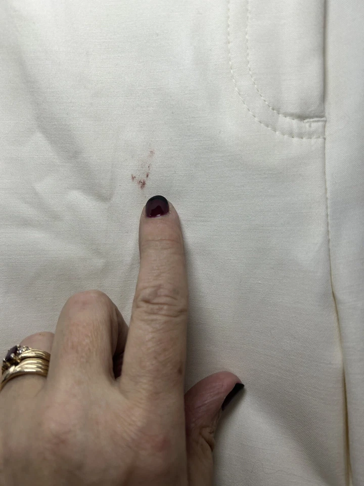 Charter Club Pant Shop Size 10 Tummy Slimming Trouser Classic Fit Cream Stains - Image 2 of 4