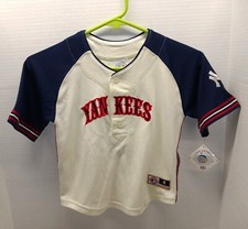 NEW YORK YANKEES DEREK JETER 2 STITCHED MLB JERSEY - YOUTH SIZE 4 DEADSTOCK