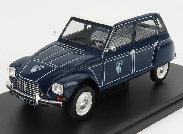 Modellauto Statische Epoche Hachette Citroen Dyane Caban 1977 Blau Massstab 1/24-image