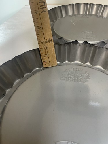2 Vintage Ekco Bakers Secret Duncan Hines Tiara Dessert Pans Fluted Tart Quiche - Picture 7 of 8