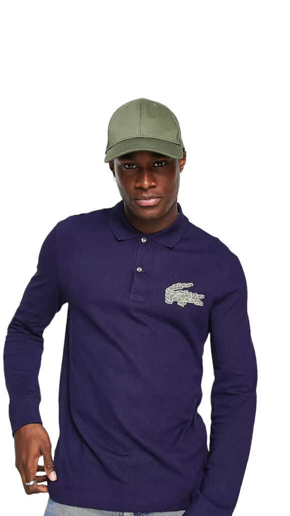 Mens LACOSTE Bih Logo Long Sleeve Shirt Size XS