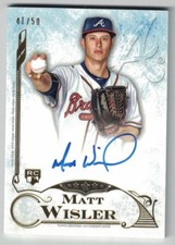 2015 TOPPS FIVE STAR AUTOGRAPHS GOLD #FSAMW MATT WISLER #41/50
