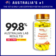 Fisetin Quercetin Australia 99.8 AU Lab Certified 500mg x60 Capsules Supplement