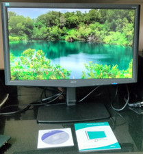 ACER X233H 23" HD MONITOR w/aftermarket adjustable stand and cables