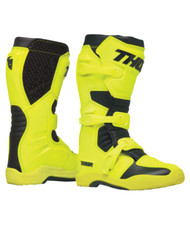THOR "BLITZ XR" MOTORCYCLE BOOTS MX MOTOCROSS SHIN PLATE ACID/BLACK MEN'S 14