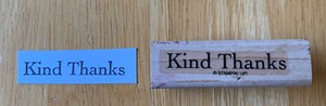Stampin Up Kind Thanks Rubber Stamp Thank You Sentiment Simple Print