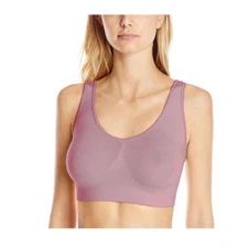2 Pack Ahh By Rhonda Shear Women's Seamless Leisure Bra Tuquoise Lavender 2XL