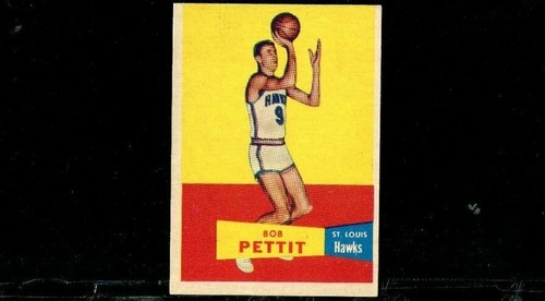 1957 58 Topps Basketball No 24 Bob Pettit RC EX EBay