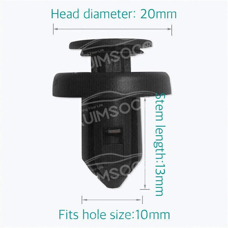 100x Para HONDA Y ACURA Trim Panel Clips Parachoques Guardabarros Pasador Remache Motor 10mm Foto 4 de 4
