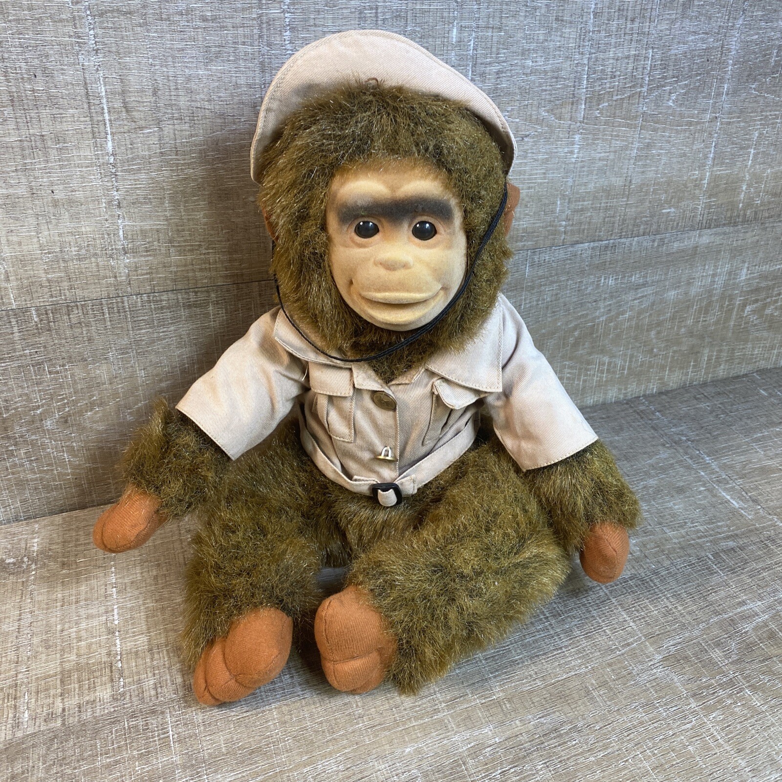 Hosung Monkey Stuffed Plush Realistic Safari Outfit Vintage HTF