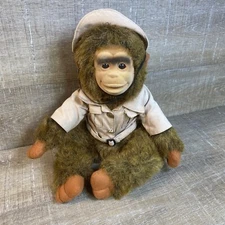 Hosung Monkey Stuffed Plush Realistic Safari Outfit Vintage HTF