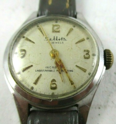 VINTAGE SELLITA WOMANS WATCH 17 JEWELS (NOT WORKING )