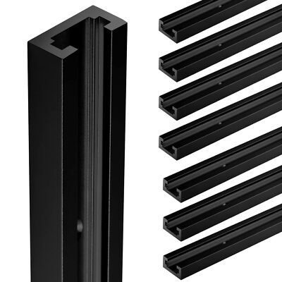 8pcs Aluminum T-Track 12'' x 3/4'' x 3/8'' for Woodworking with Mounting Screws