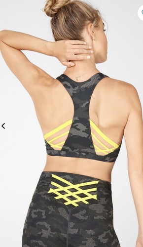 Damen Fabletics Kessler Camo Medium Impact Sport BH XXL schwarz - Bild 3 von 3