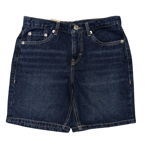 Levi's Jean Shorts Girls Size 12 Blue Denim Girlfriend Midi Dark Wash NWT $38 - Picture 2 of 10