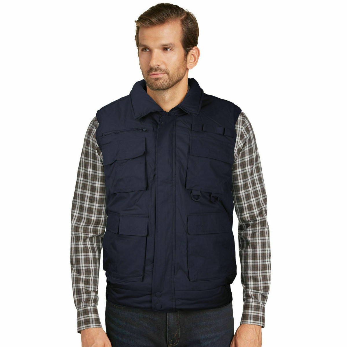 Men's Premium Multi Pocket Zip Up Military Fishing Hunting Utility