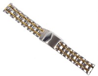 Minott Ersatzband Uhrenarmband Edelstahl Massiv Band Bicolor 20Mm