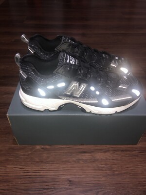 New Balance 827 Black Grey Reflective Men Sz 7.5 Gray Silver