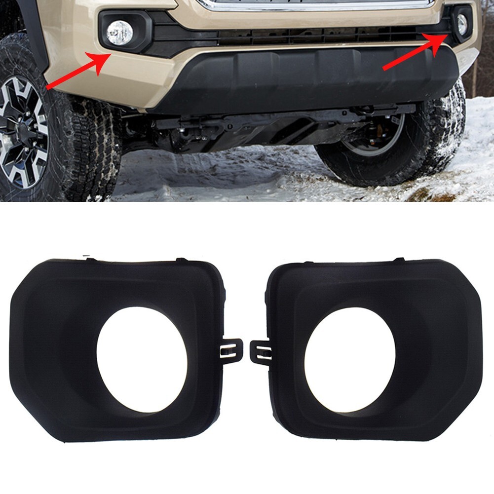 Fog Light Trim Bezel Cover For 2016-2021 Toyota Tacoma Driver and