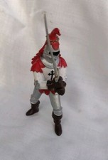 PAPO Action Figure Medieval Fantasy Red Knight Caped Crusader Sword Broadsword
