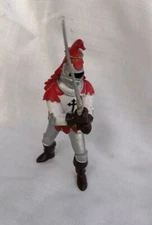 PAPO Action Figure Medieval Fantasy Red Knight Caped Crusader Sword Broadsword