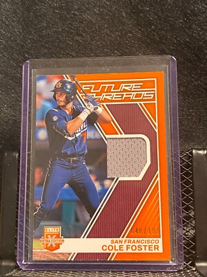 Cole Foster 2023 Elite Extra Future Threads Jersey Orange #48/100 - Giants