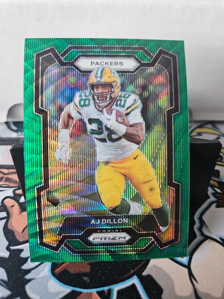 2023 Panini Prizm AJ Dillon Green Wave Prizm #106 - Green Bay Packers