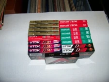 Mixed Lot of 17 Blank Audio Cassette Tapes TDK Maxell Sony New Unused