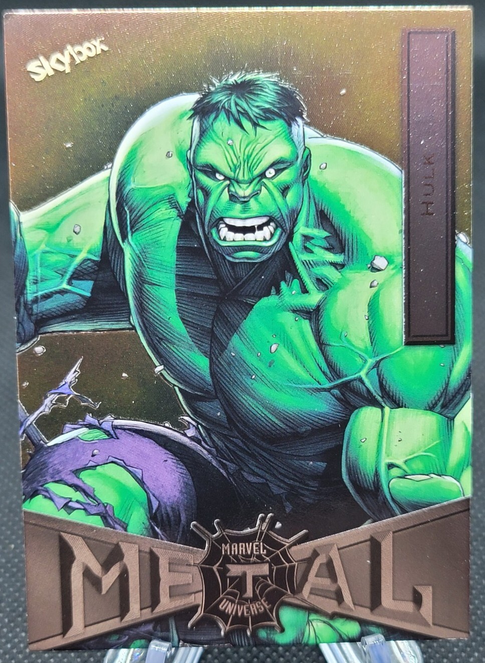 2021 Skybox Marvel Metal Univers Spider-Man Hulk Gold 33