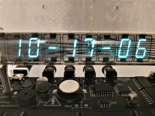 Nixie tube clock assembled vintage tube desk IV-18 Ice tube clock Adafruit VFD - Picture 2 of 11