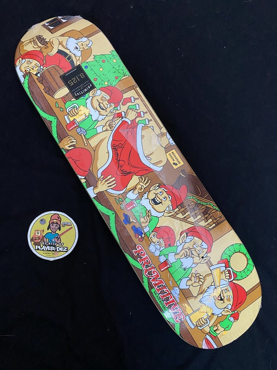 UBER RARE SIGNED Shane O'Neill Primitive Skateboard Deck Santa