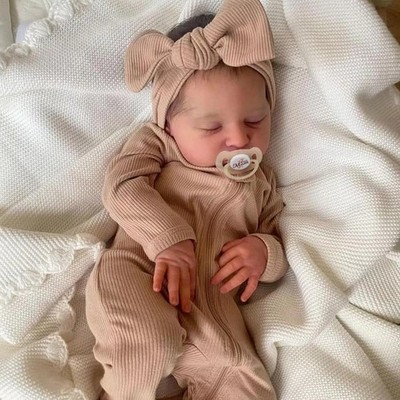 ADFO Real Life Reborn Baby Dolls Girl 20 Inches Realistic Baby Doll Soft Viny...