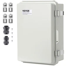 VEVOR Outdoor Junction Box 16.93x12.99x7.09 in ABS Plastic Electrical Enclosure