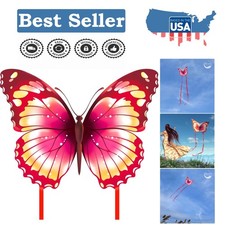 High-Quality Butterfly Kite for All Ages, 40'' Large with 300ft String Handle