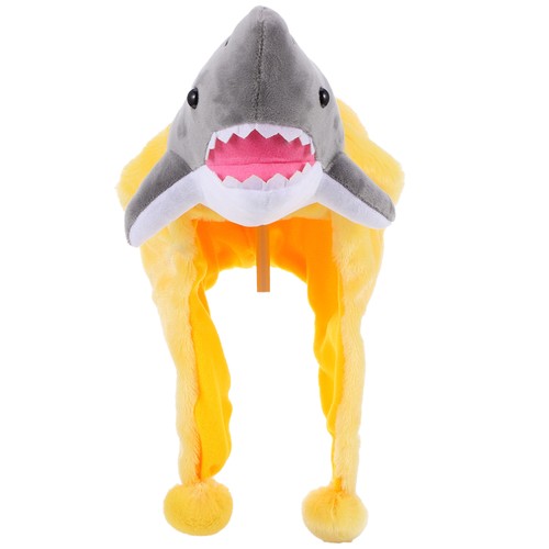 1pc Shark Shape Hood Shark Headgear Hat Warm Hats Party Photo Props
