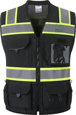 JKSafety Hi-Vis Surveyor Safety Vest Unisex Heavy Duty ANSI/ISEA PPE