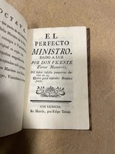 Vicente Ferrer Munárriz El Perfecto Ministro Murcia Antique Spanish Edition 1750