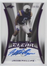 2020 Leaf Trinity Clear Auto Pink Foil 14/50 Jacob Phillips #CA-JP3 Auto 9r9