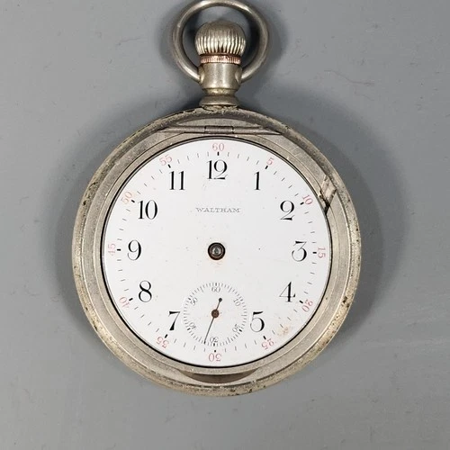 Antique 1883 Waltham 18s 7j Grade "Sterling" Pocket Watch - For Parts / Repair
