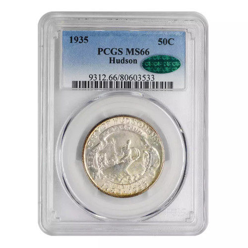 1935 Hudson Commemorative Silver Half Dollar PCGS MS-66 CAC - Picture 3 of 4