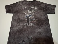 The Mountain Native American Print T-Shirt Adult 2XL Gray Tie Dye 