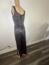 Vintage Nicole Miller Collection Corset Top Long Skirt Evening Formal Satin Guc