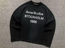 Acne Studios Stockholm 1996 Black Men's Pullover Sweatshirt Long Sleeve S M L
