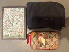 Gucci GG Supreme Tian Zip-Around Card Case 149860347 4.5in X 3in