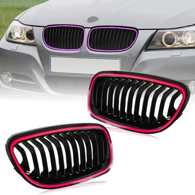 RGB LED Nierengitter Für BMW 3er E90/E91 2009-12 Nieren Grill mit Licht Streifen