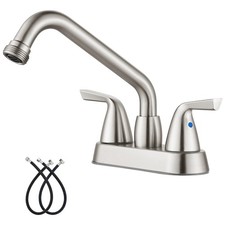Laundry Sink Faucet 4 Inch Centerset, Utility Sink Faucets with Swivel Spout ...