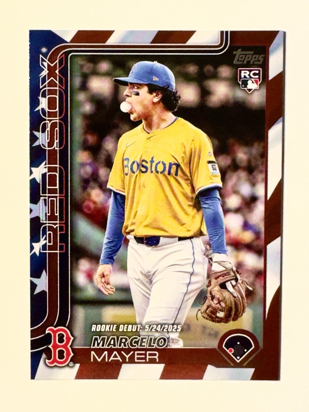 2025 Topps Update Marcelo Mayer #US276 Independence Day Parallel #65/76 RC Debut
