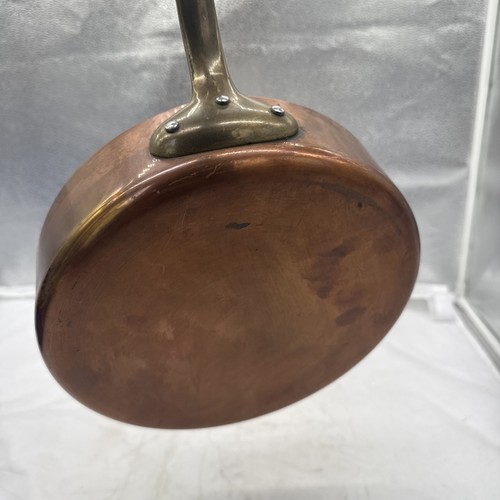 Vintage 9.5in Copper Saute Pan With Lid - Picture 8 of 19